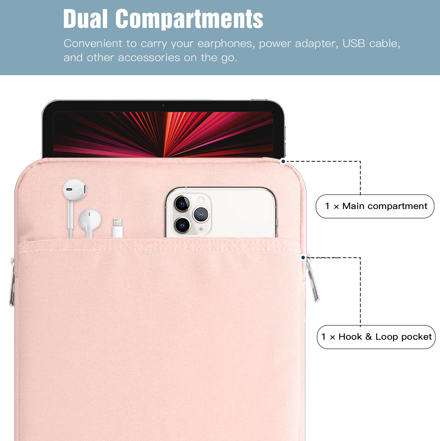 Foto 4 pulgar | Funda Para Tablet Timovo Para Ipad Air 13 M3 2025/pro 13/12 9 Rosa - Venta Internacional.