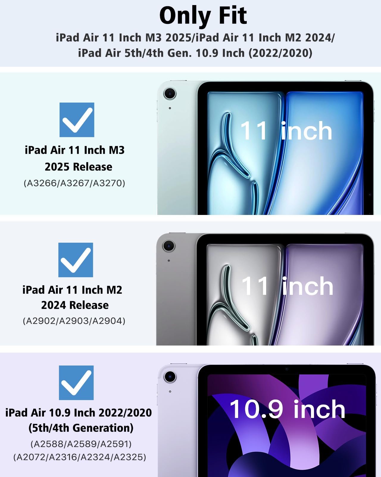 Foto 3 pulgar | Funda Para Ipad Air De 11 Pulgadas  Color Turquesa  Encendido Y Apagado Automáticos - Venta Internacional.