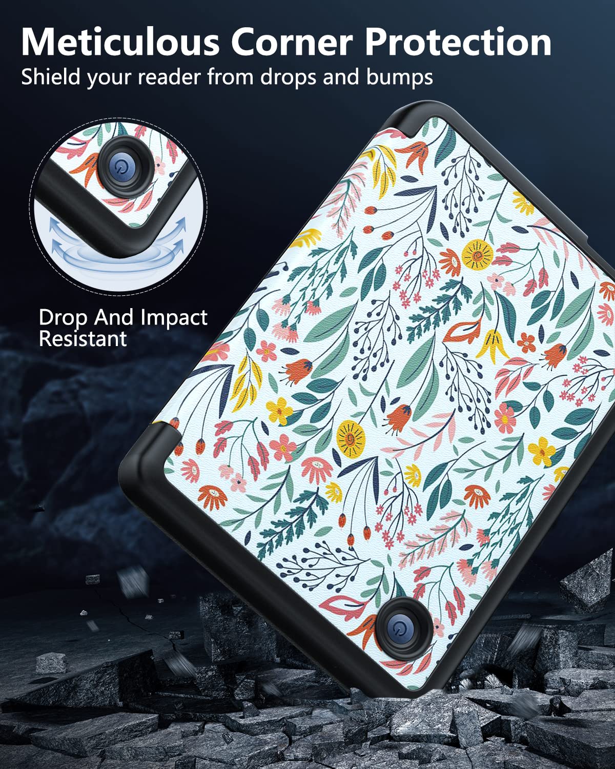 Foto 5 pulgar | Funda Moko Para Kobo Clara Bw/clara Colour/clara 2e 6 Flores - Venta Internacional.