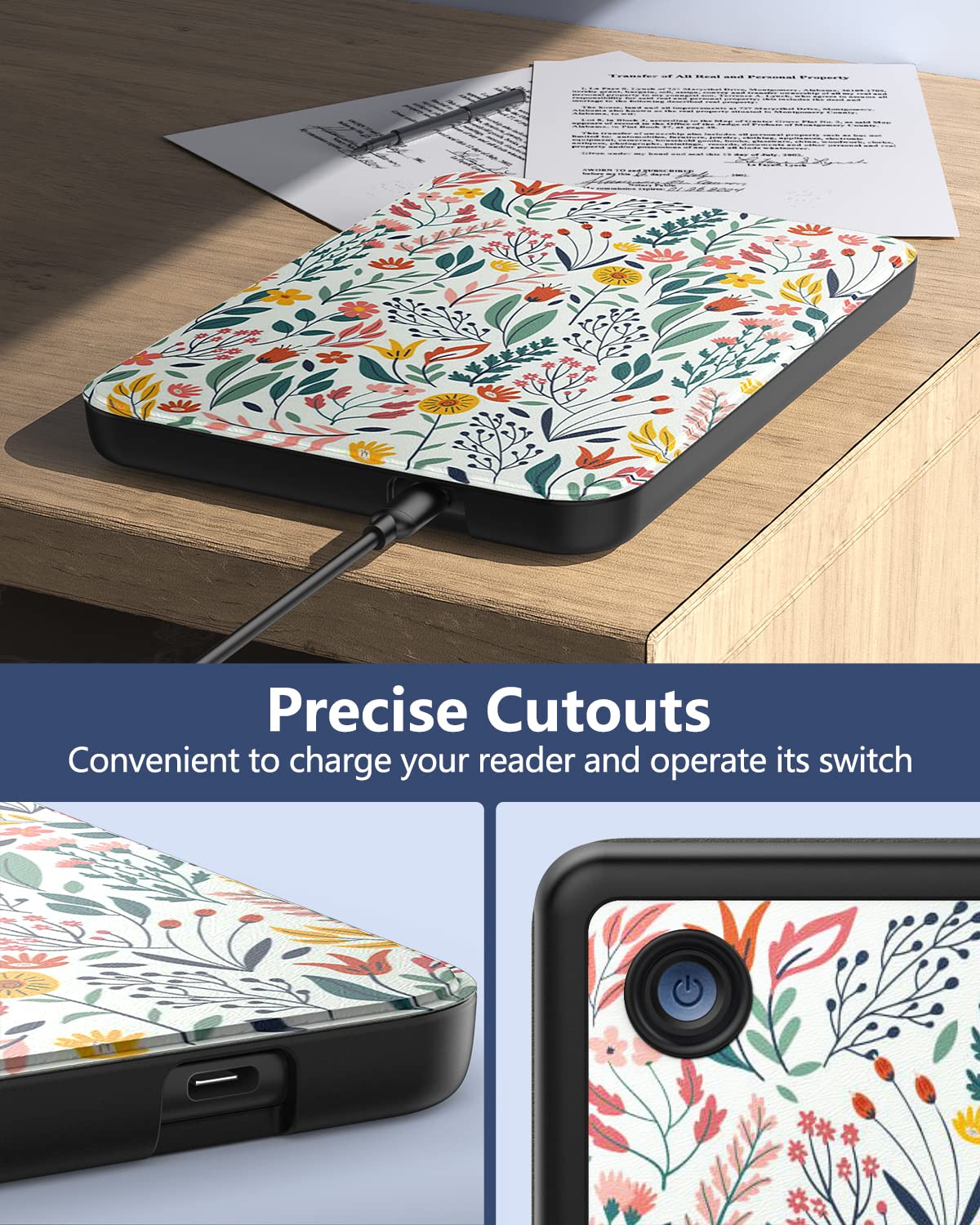Foto 7 | Funda Moko Para Kobo Clara Bw/clara Colour/clara 2e 6 Flores - Venta Internacional.