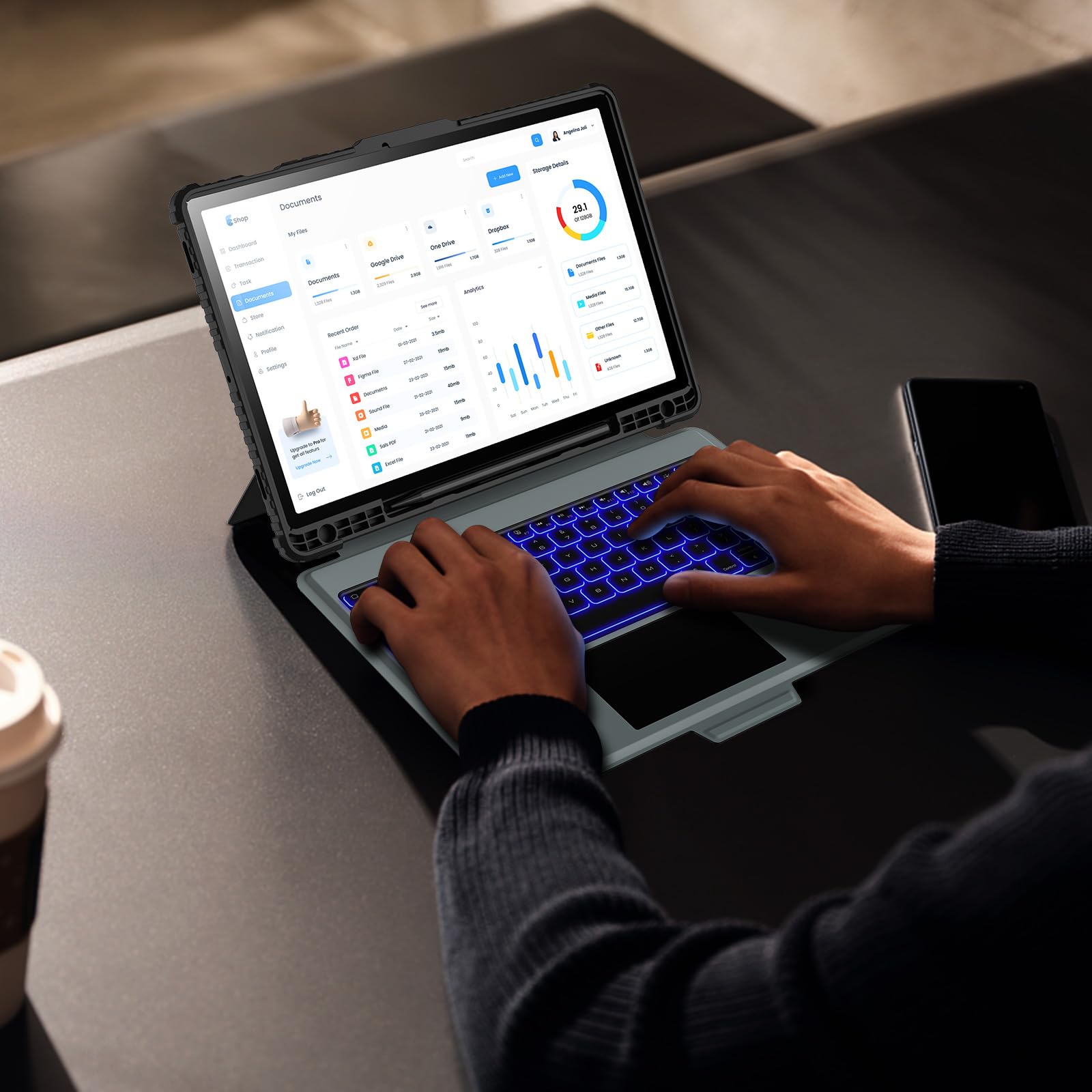 Foto 7 | Funda De Teclado Nillkin Para Samsung Galaxy Tab S9 Fe+ 5g De 12 4 Pulgadas - Venta Internacional.