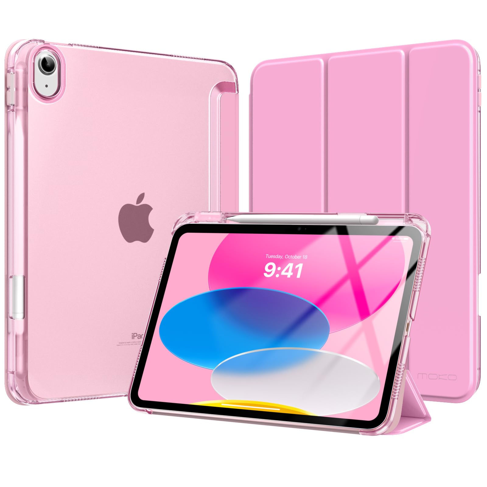 Funda Moko Para Ipad 11.ª Generación De 11 Pulgadas 2025 Con Soporte Para Lápices  Color Rosa - Venta Internacional.