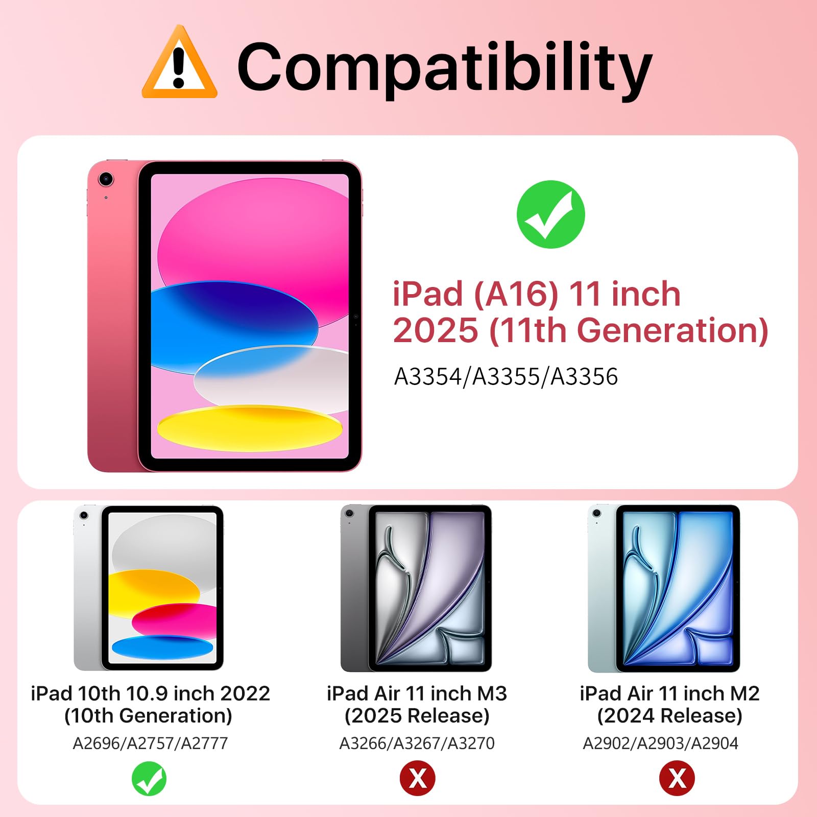 Foto 3 pulgar | Funda Moko Para Ipad 11.ª Generación De 11 Pulgadas 2025 Con Soporte Para Lápices  Color Rosa - Venta Internacional.