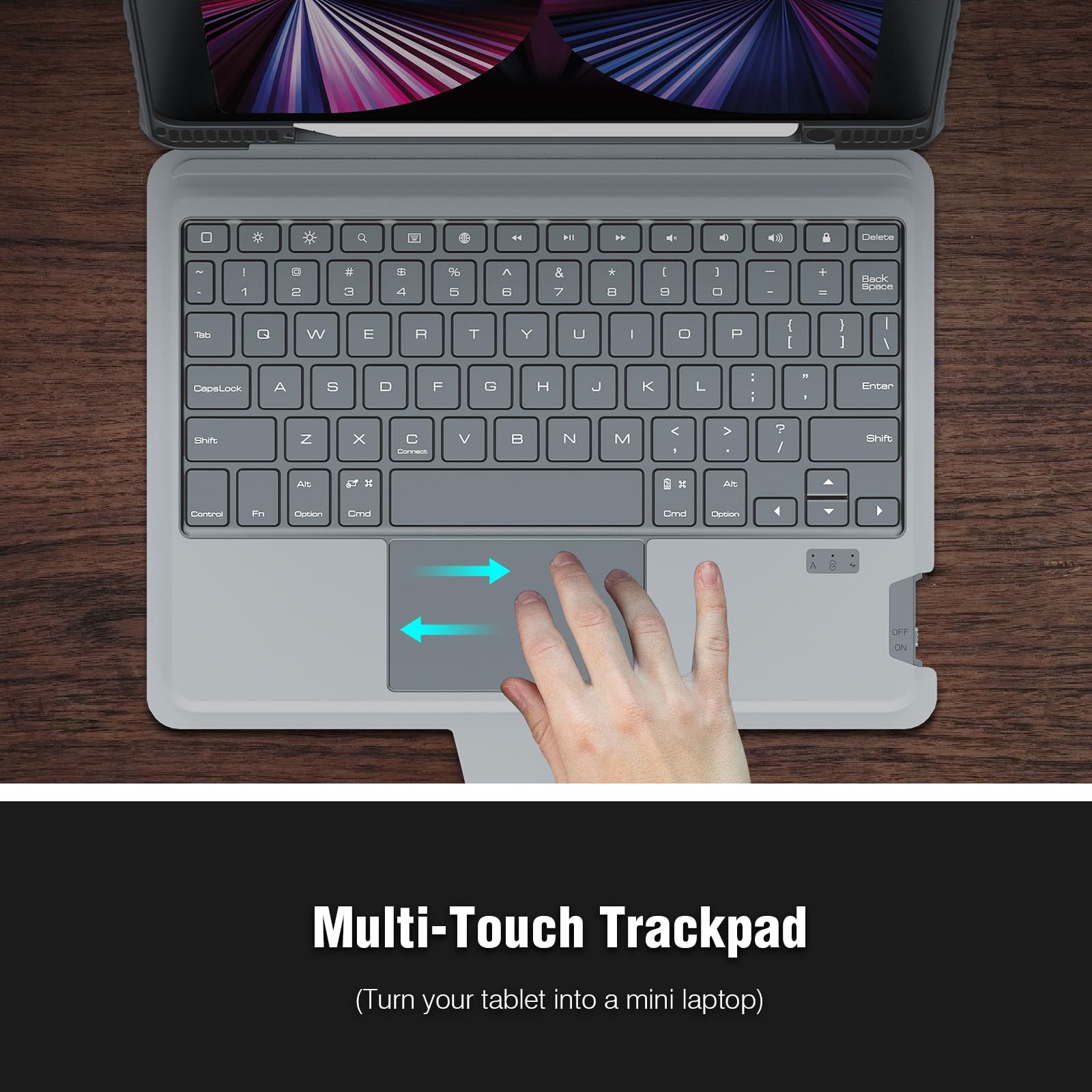 Foto 5 pulgar | Funda Con Teclado Nillkin Para Ipad Air De 13 Pulgadas Y Ipad Pro De 12 9 Pulgadas - Venta Internacional.