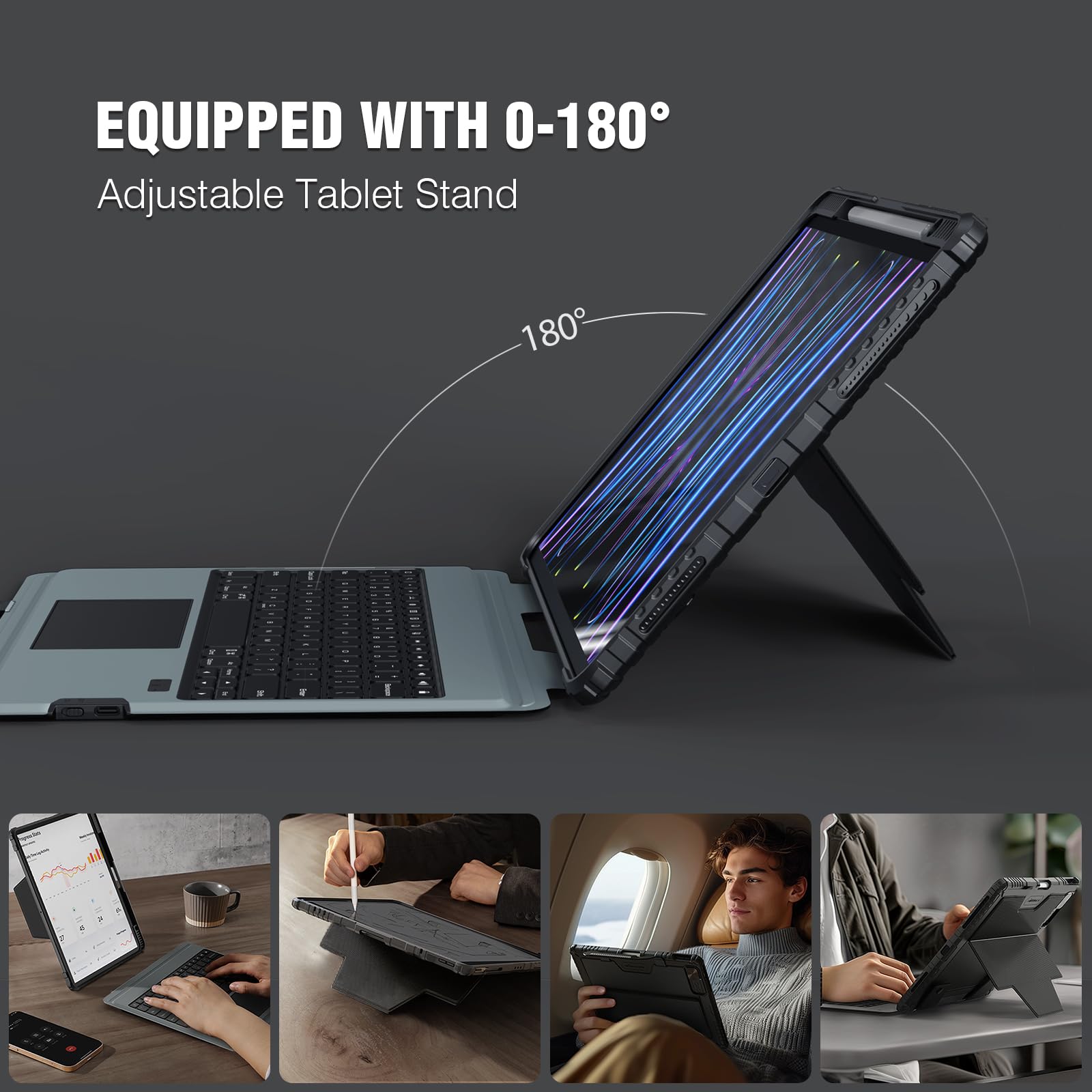 Foto 6 pulgar | Funda Con Teclado Nillkin Para Ipad Air De 13 Pulgadas Y Ipad Pro De 12 9 Pulgadas - Venta Internacional.