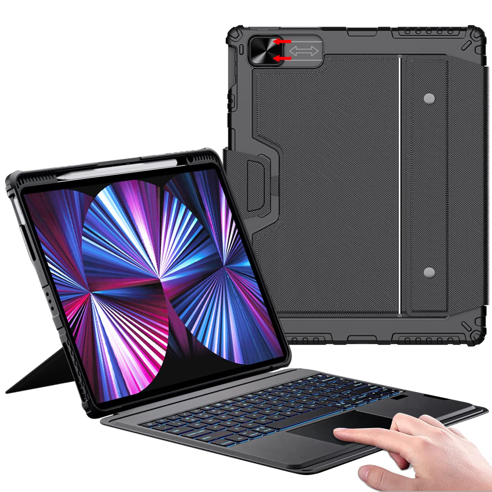 Funda Ipad Keyboard Nillkin Para Ipad Air 13 Y Ipad Pro 12.9 - Venta Internacional.