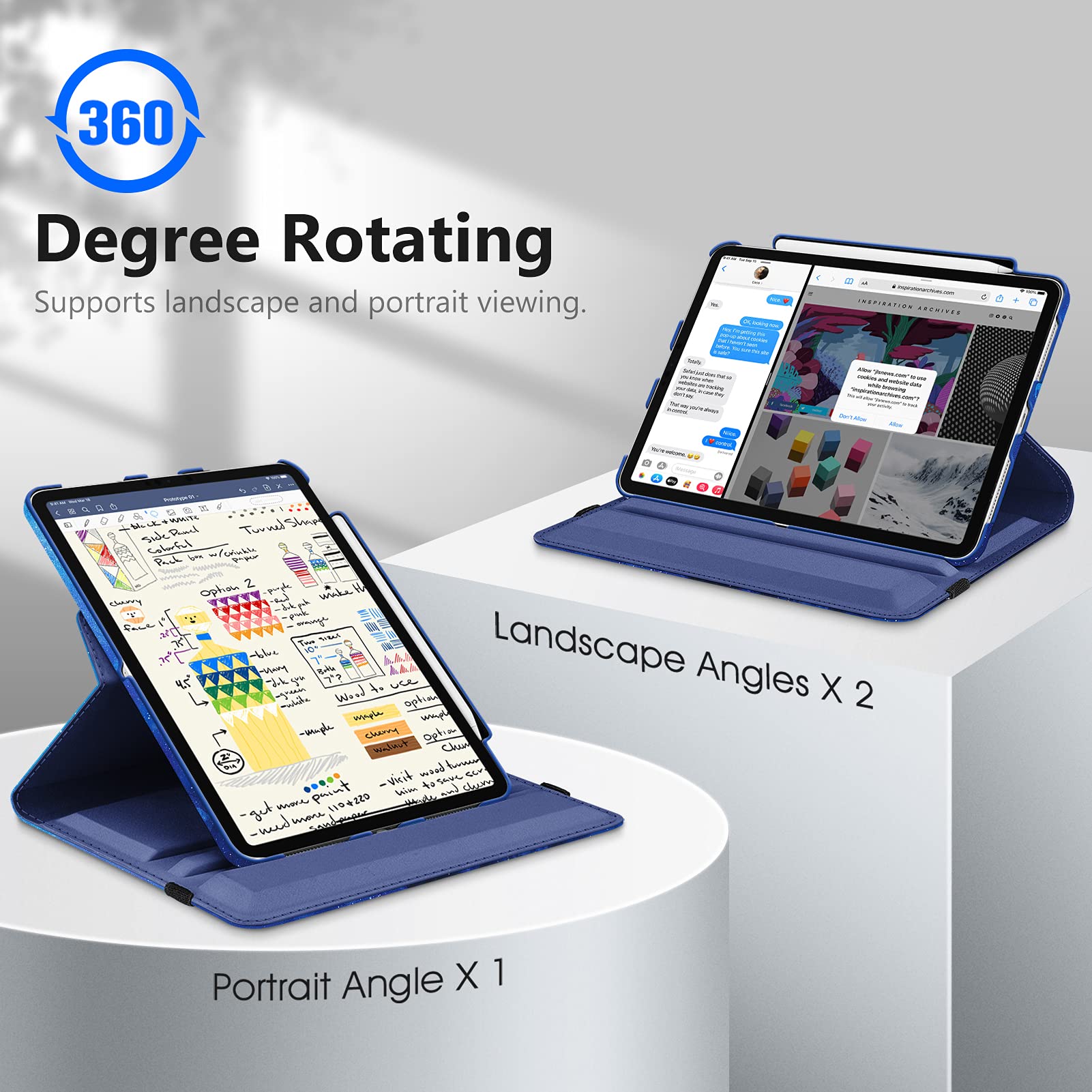 Foto 5 pulgar | Funda Giratoria Fintie Para Ipad Pro De 11 Pulgadas 2022/2021/2020/2018 - Venta Internacional.
