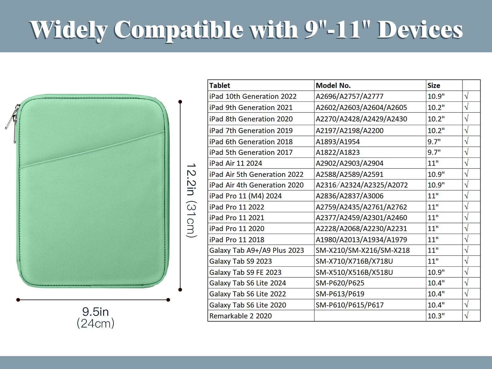 Foto 3 pulgar | Funda Para Tablet Timovo 9-11 Para Ipad 11 Pulgadas A16 2025 Bodhi Green - Venta Internacional.