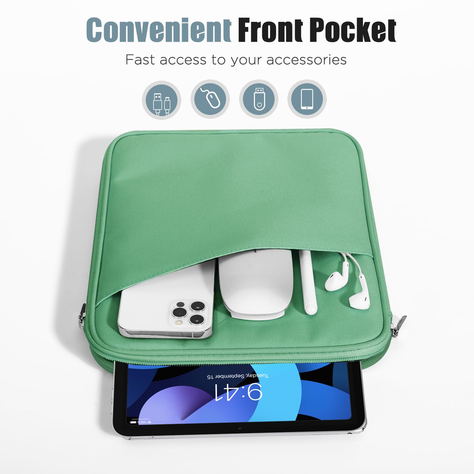 Foto 7 pulgar | Funda Para Tablet Timovo 9-11 Para Ipad 11 Pulgadas A16 2025 Bodhi Green - Venta Internacional.