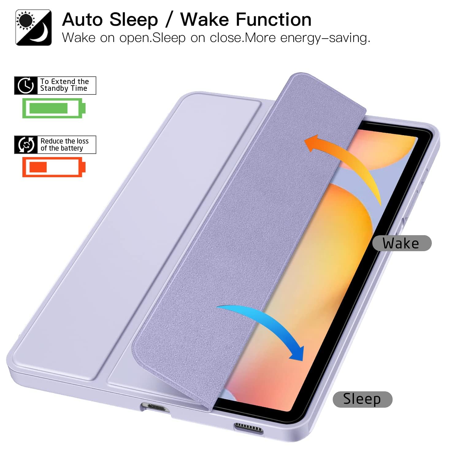 Foto 5 pulgar | Funda Ztotopcases Para Samsung Galaxy Tab S6 Lite 10.4  Color Morado - Venta Internacional.