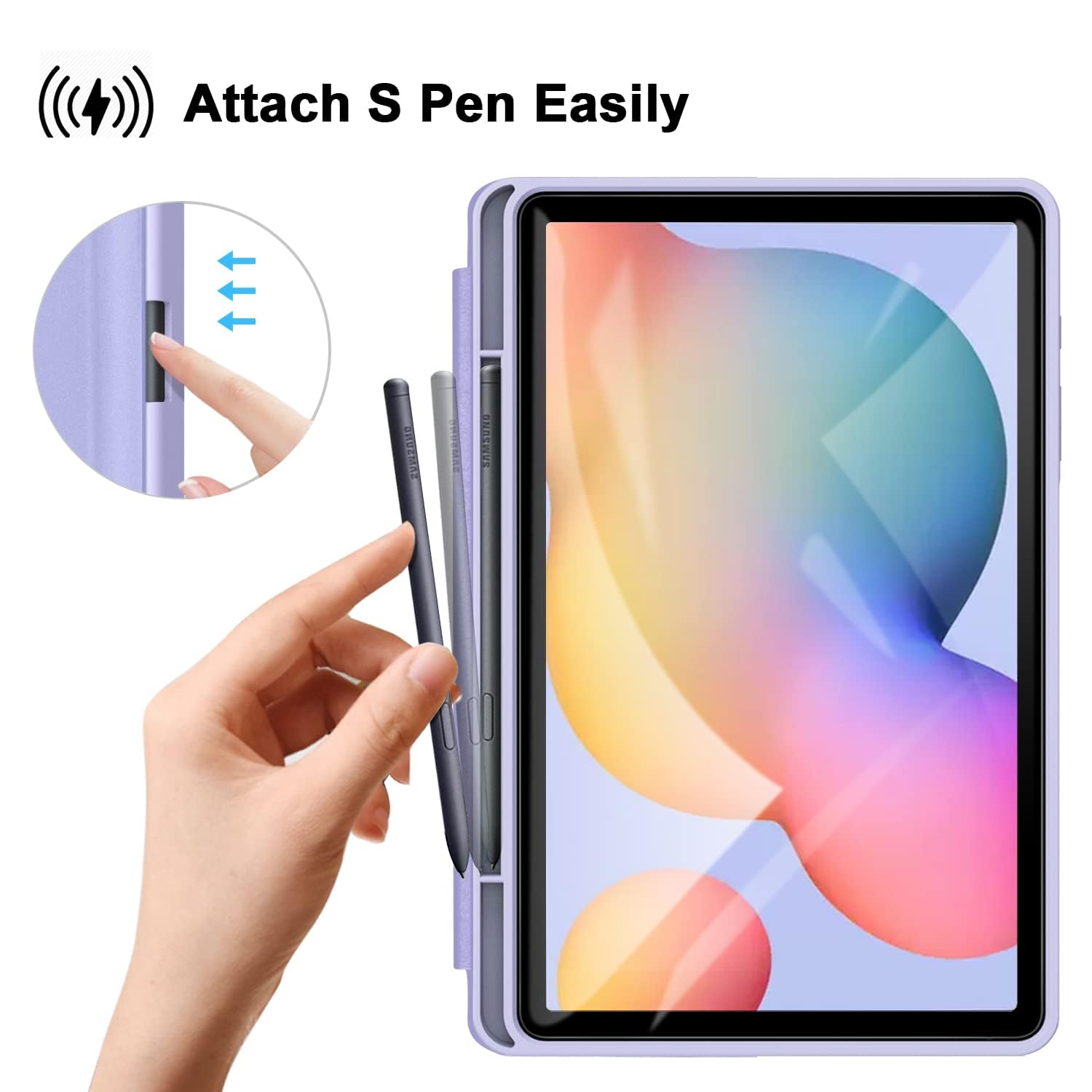 Foto 6 pulgar | Funda Ztotopcases Para Samsung Galaxy Tab S6 Lite 10.4  Color Morado - Venta Internacional.