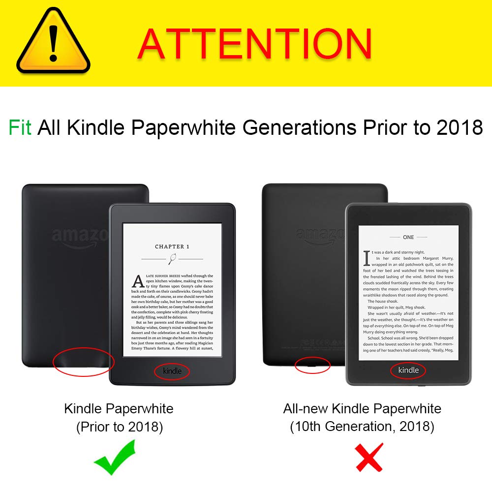 Foto 3 pulgar | Funda Fintie Slimshell Para Kindle Paperwhite 2012-2017 Azul - Venta Internacional.