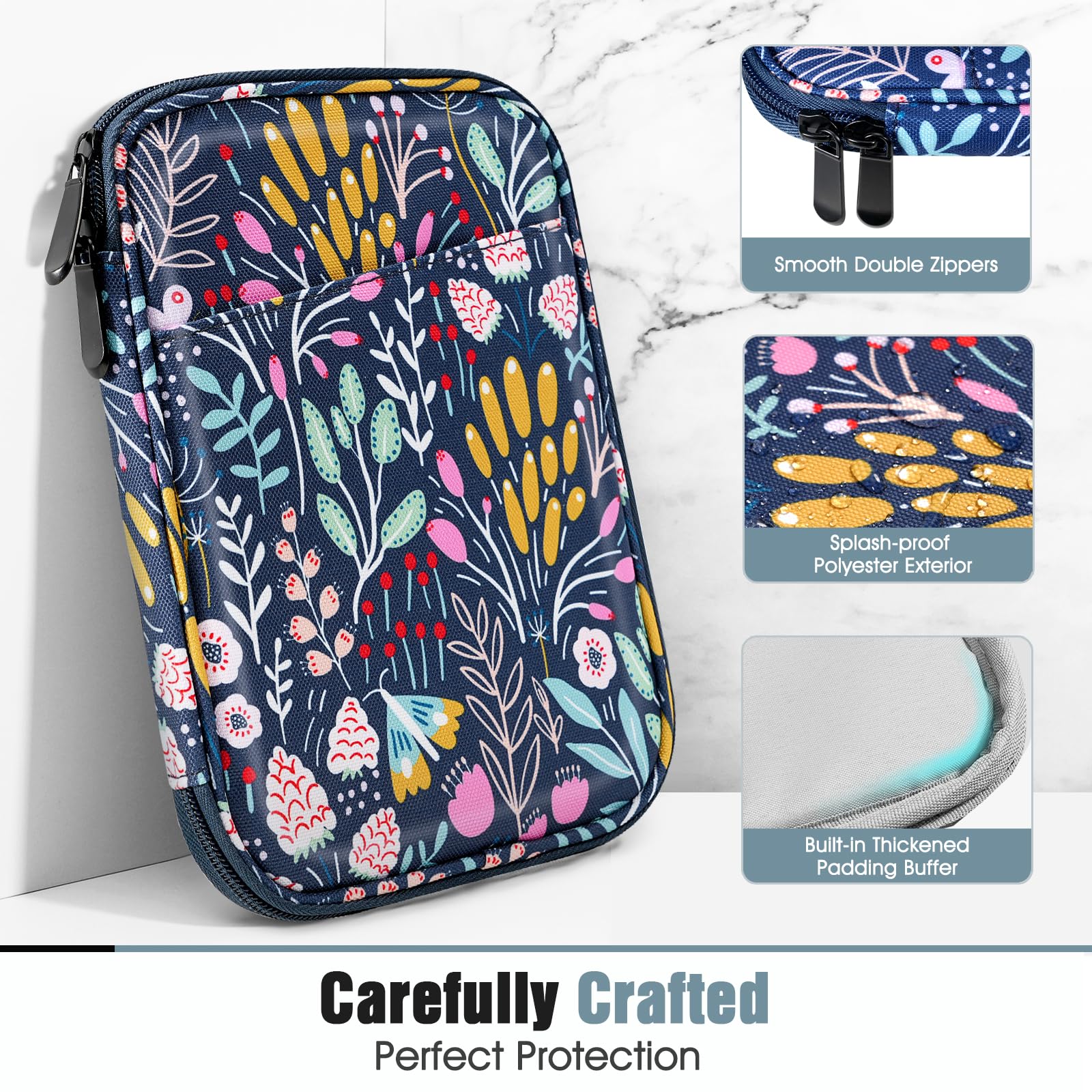Foto 4 | Funda Para Tablet Timovo Para Kindle De 6 A 7 Pulgadas Con Forma De Flor Colorida - Venta Internacional.