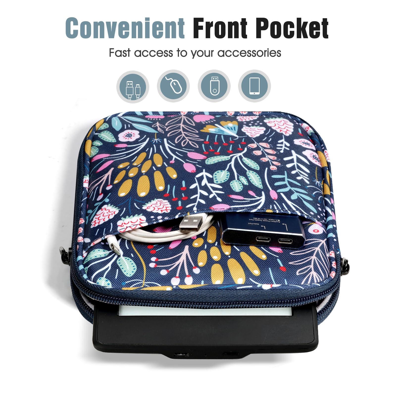 Foto 7 pulgar | Funda Para Tablet Timovo Para Kindle De 6 A 7 Pulgadas Con Forma De Flor Colorida - Venta Internacional.
