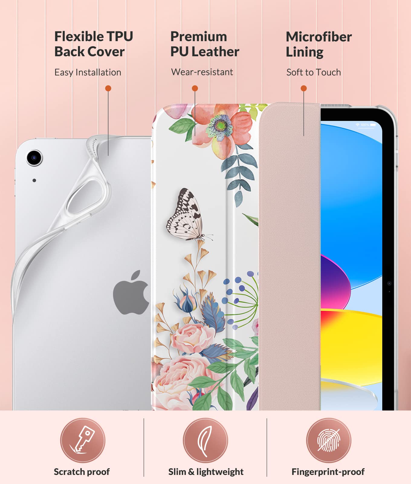 Foto 4 | Funda Moko Para El Nuevo Ipad 11ª Y 10ª Generación De 11/10 9 Pulgadas Fragrant - Venta Internacional.