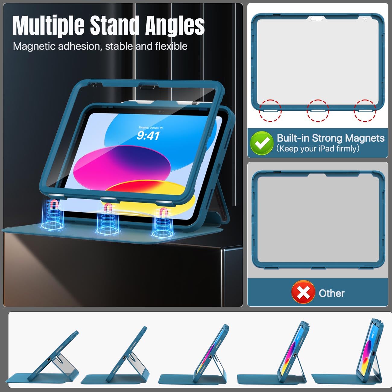 Foto 4 | Funda Moko Para Ipad De 11 Pulgadas (a16) De 11.ª Generación Con Soporte Para Lápices - Venta Internacional.