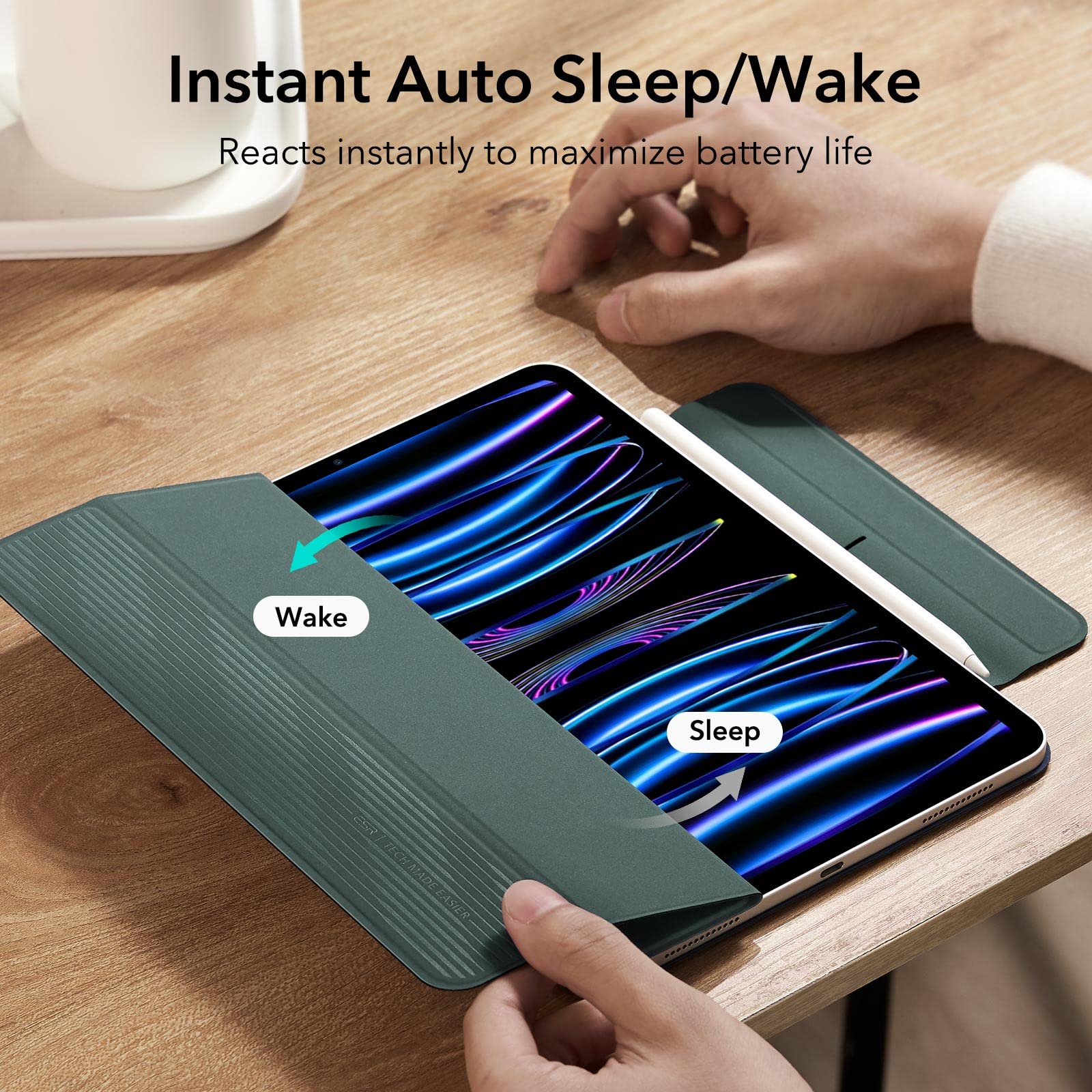 Foto 8 pulgar | Funda Esr Para Ipad Pro De 11 Pulgadas (2022/2021/2020) Con Soporte Bidireccional - Venta Internacional.