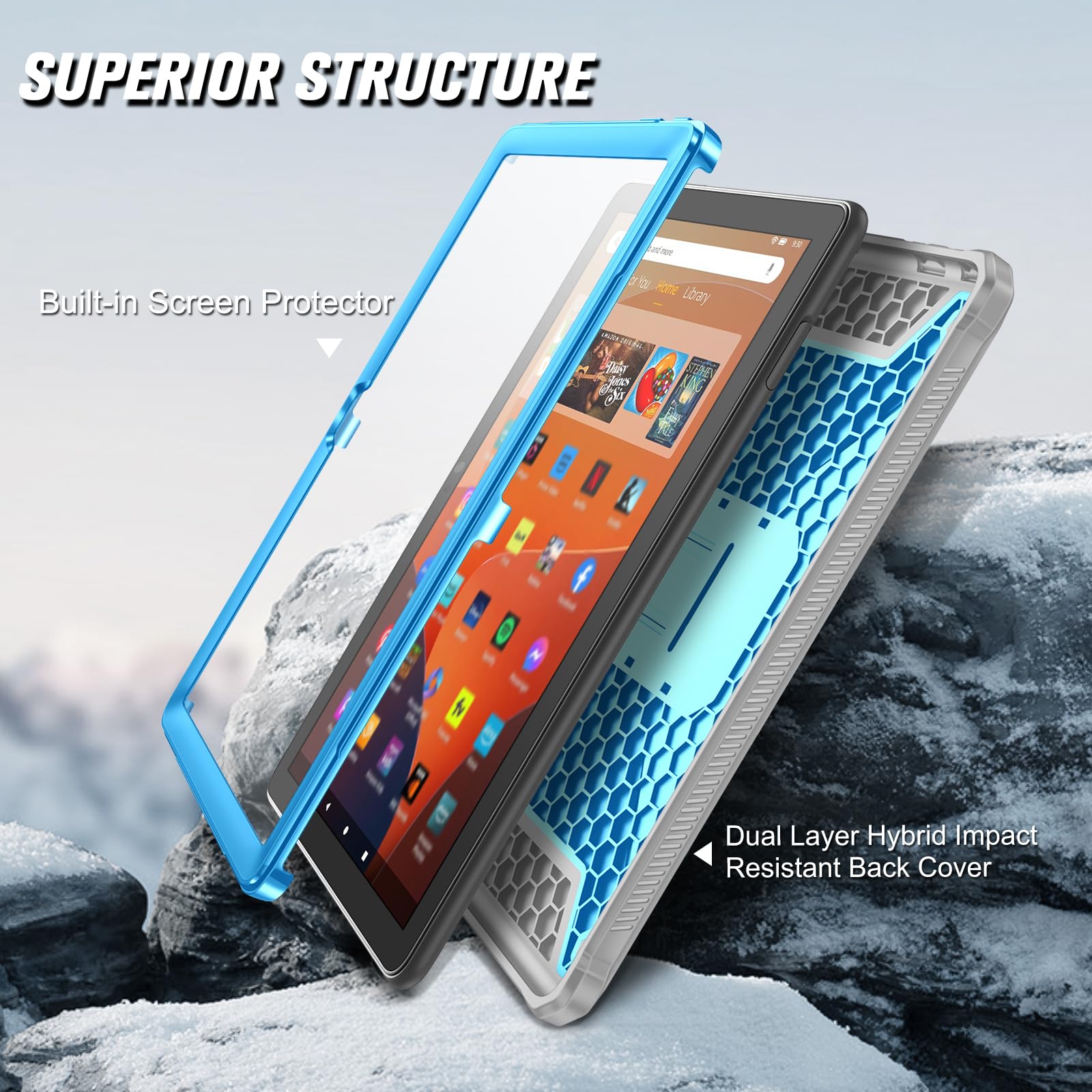 Foto 4 pulgar | Funda Fintie A Prueba De Golpes Para La Nueva Tableta Fire Hd 10 2023  Azul - Venta Internacional.