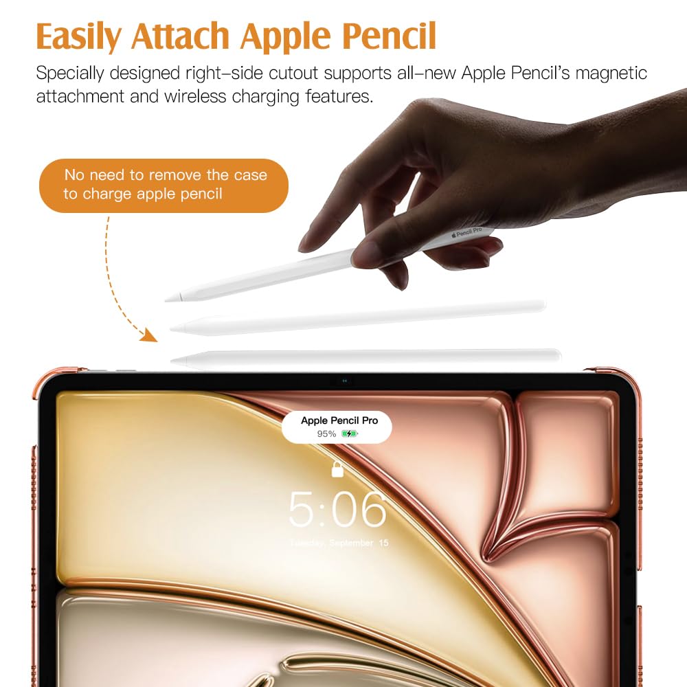 Foto 3 | Funda Para Ipad Air De 11 Pulgadas Timovo  Carcasa Trasera Dura De Color Amarillo Almendra - Venta Internacional.