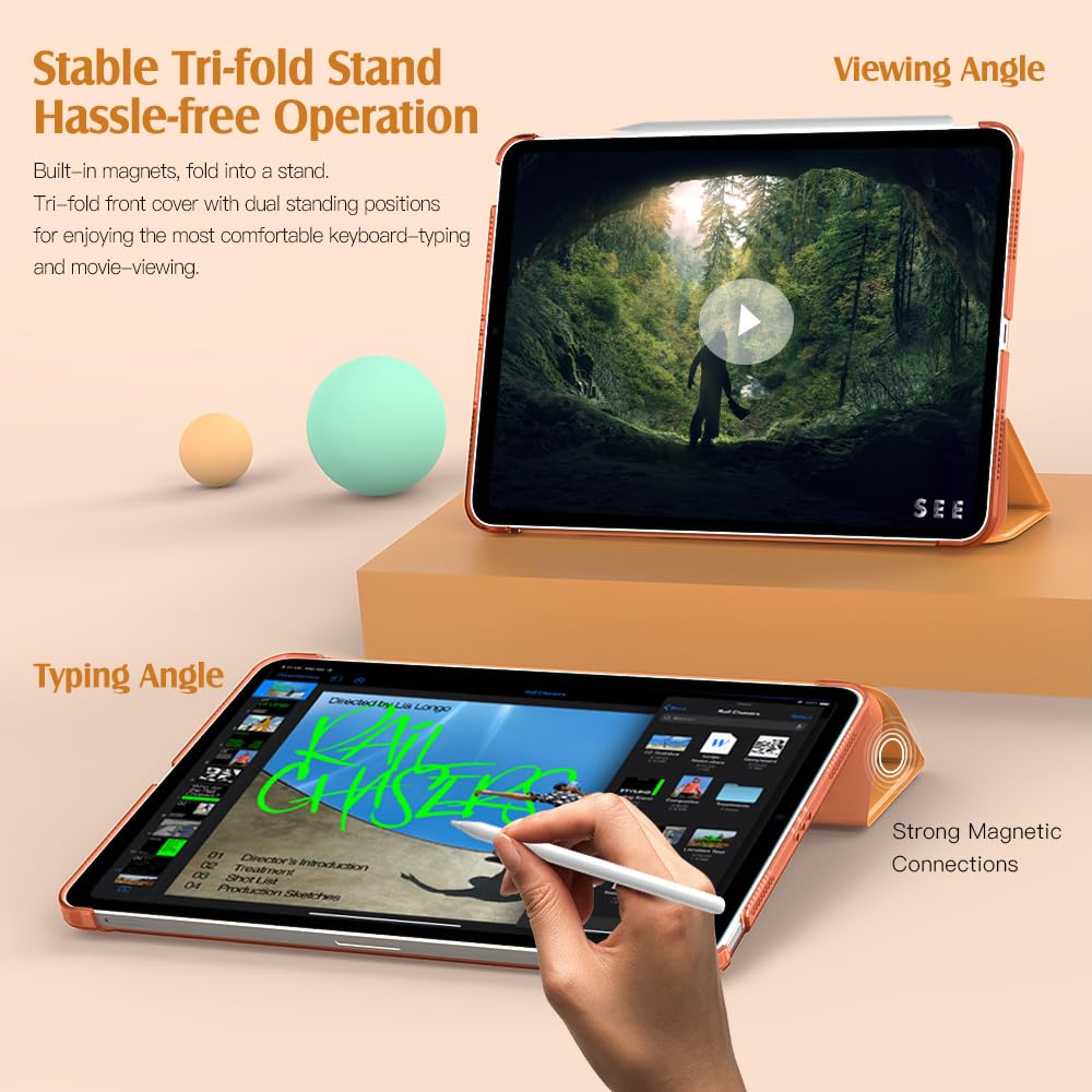 Foto 7 pulgar | Funda Para Ipad Air De 11 Pulgadas Timovo  Carcasa Trasera Dura De Color Amarillo Almendra - Venta Internacional.
