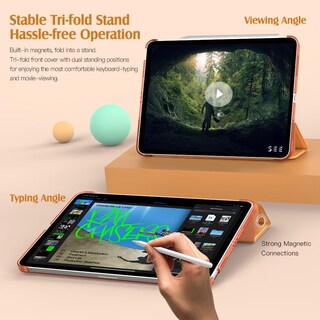 Foto 6 | Funda Para Ipad Air De 11 Pulgadas Timovo Carcasa Trasera Dura De Color Amarillo Almendra - Venta Internacional.