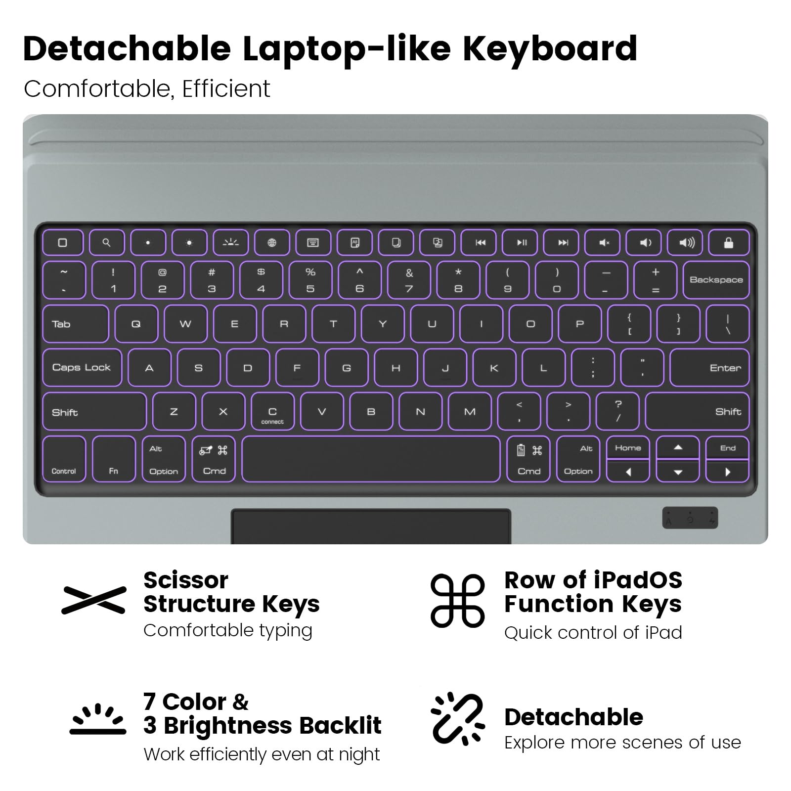 Foto 4 pulgar | Funda Con Teclado Nillkin Para Ipad Air De 33 Cm Y Ipad Pro De 33 Cm  Color Negro - Venta Internacional.