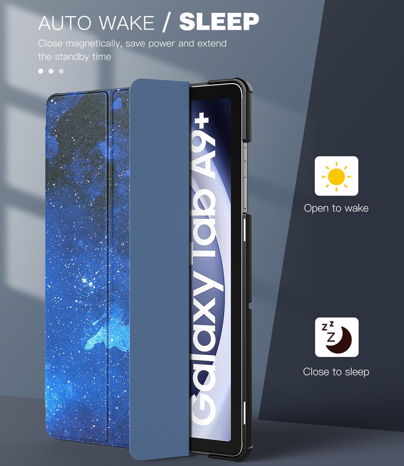 Foto 6 pulgar | Funda Timovo Para Samsung Galaxy Tab A9+ De 11 Pulgadas 2023  Color Azul - Venta Internacional.