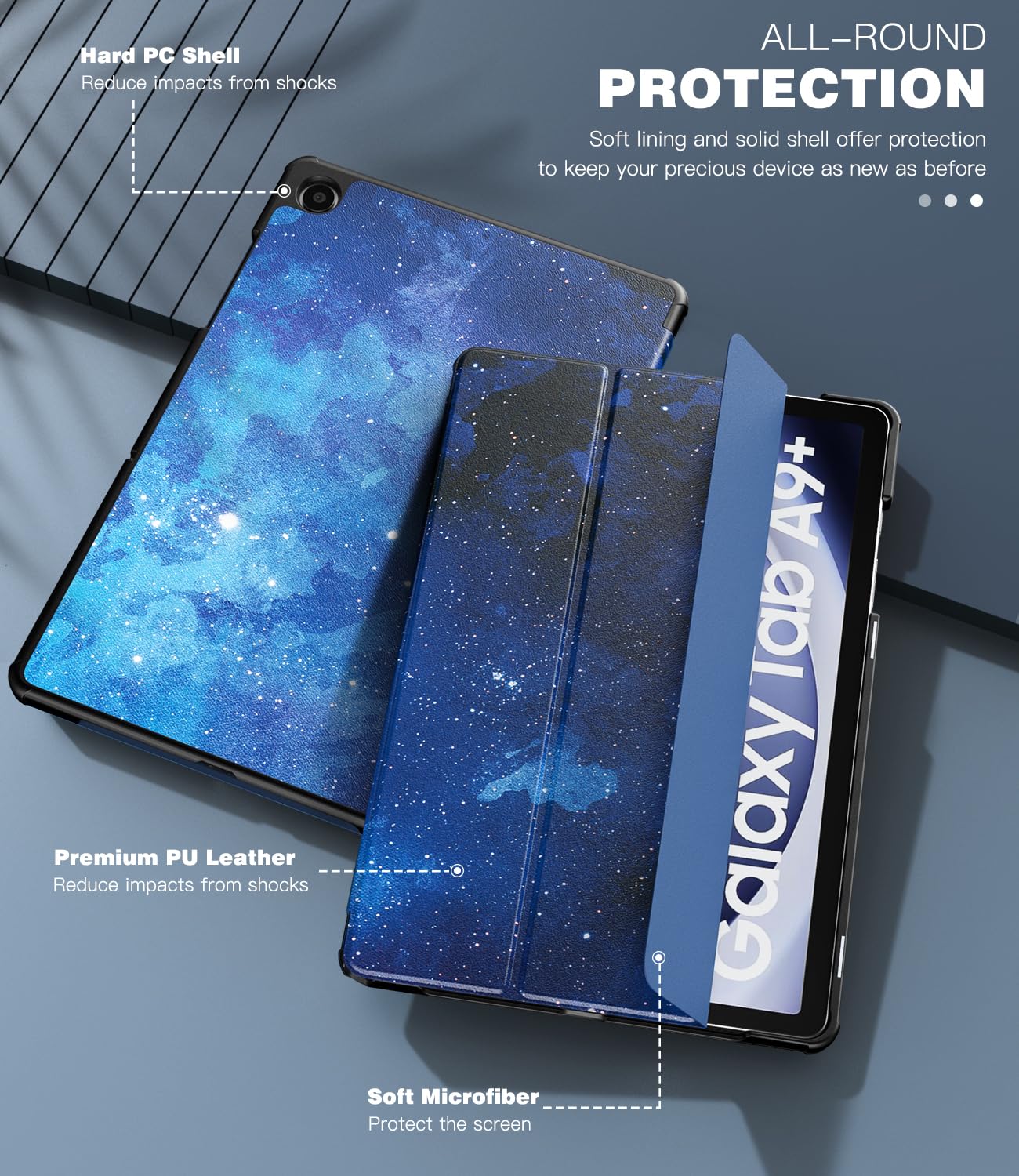 Foto 7 pulgar | Funda Timovo Para Samsung Galaxy Tab A9+ De 11 Pulgadas 2023  Color Azul - Venta Internacional.