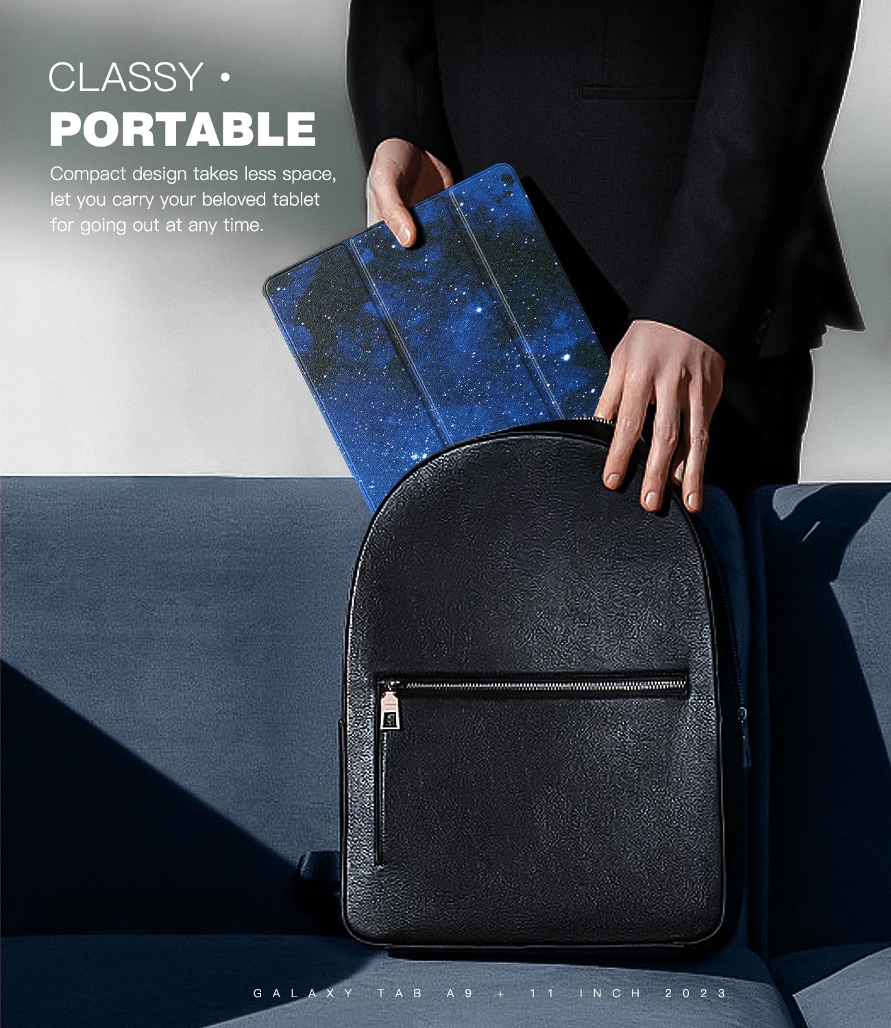 Foto 8 pulgar | Funda Timovo Para Samsung Galaxy Tab A9+ De 11 Pulgadas 2023  Color Azul - Venta Internacional.