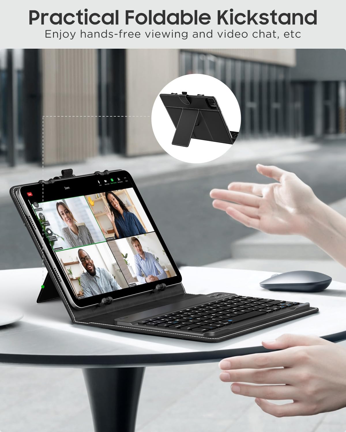 Foto 3 pulgar | Funda Para Tableta Con Teclado Qwerty Moko Para Tabletas De 9 A 11 Pulgadas - Venta Internacional.