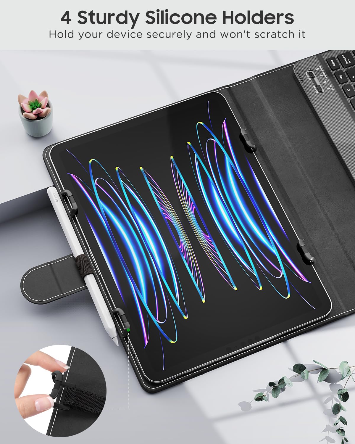 Foto 5 pulgar | Funda Para Tableta Con Teclado Qwerty Moko Para Tabletas De 9 A 11 Pulgadas - Venta Internacional.