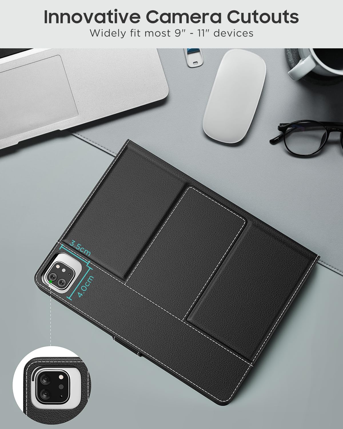 Foto 7 | Funda Para Tableta Con Teclado Qwerty Moko Para Tabletas De 9 A 11 Pulgadas - Venta Internacional.