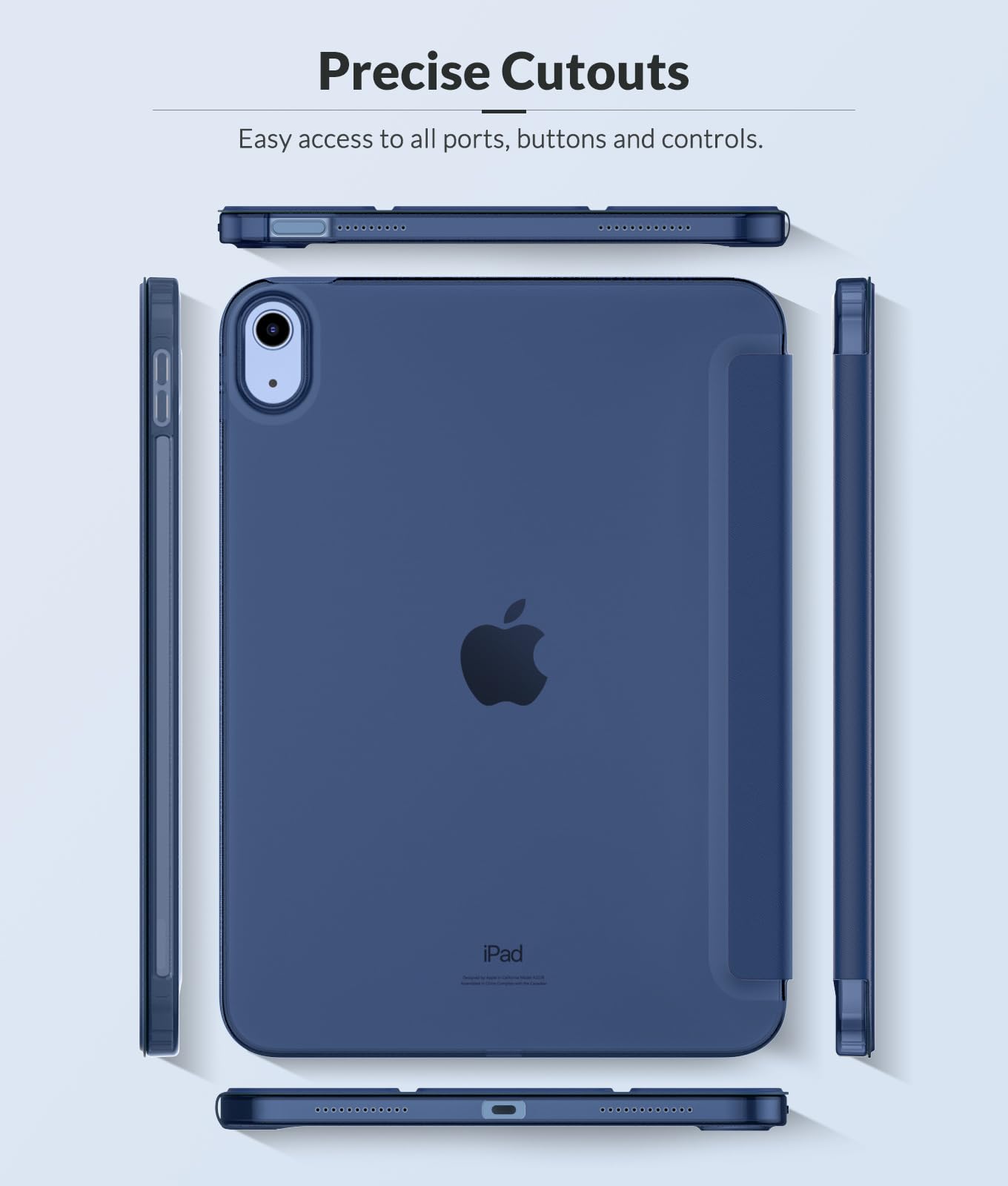 Foto 7 pulgar | Funda Moko Para Ipad De 11.ª Y 10.ª Generación Con Parte Trasera De Tpu  Color Azul Marino - Venta Internacional.