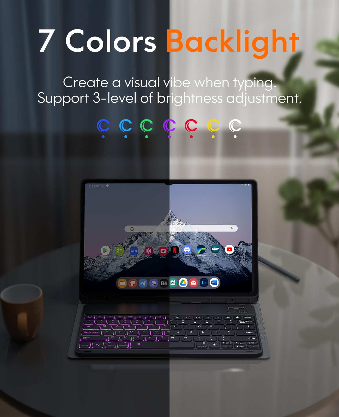 Foto 4 pulgar | Funda De Teclado Chesona Para Samsung Galaxy Tab S10+/s9+ 12.4 - Venta Internacional.