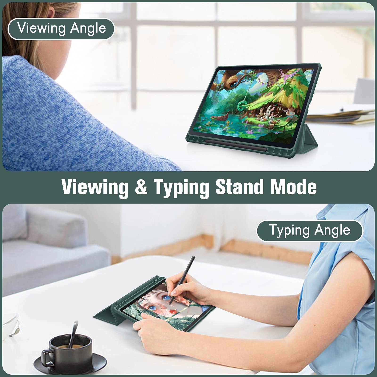 Foto 5 pulgar | Funda Fintie Hybrid Slim Para Samsung Galaxy Tab S6 Lite 10.4 - Venta Internacional.