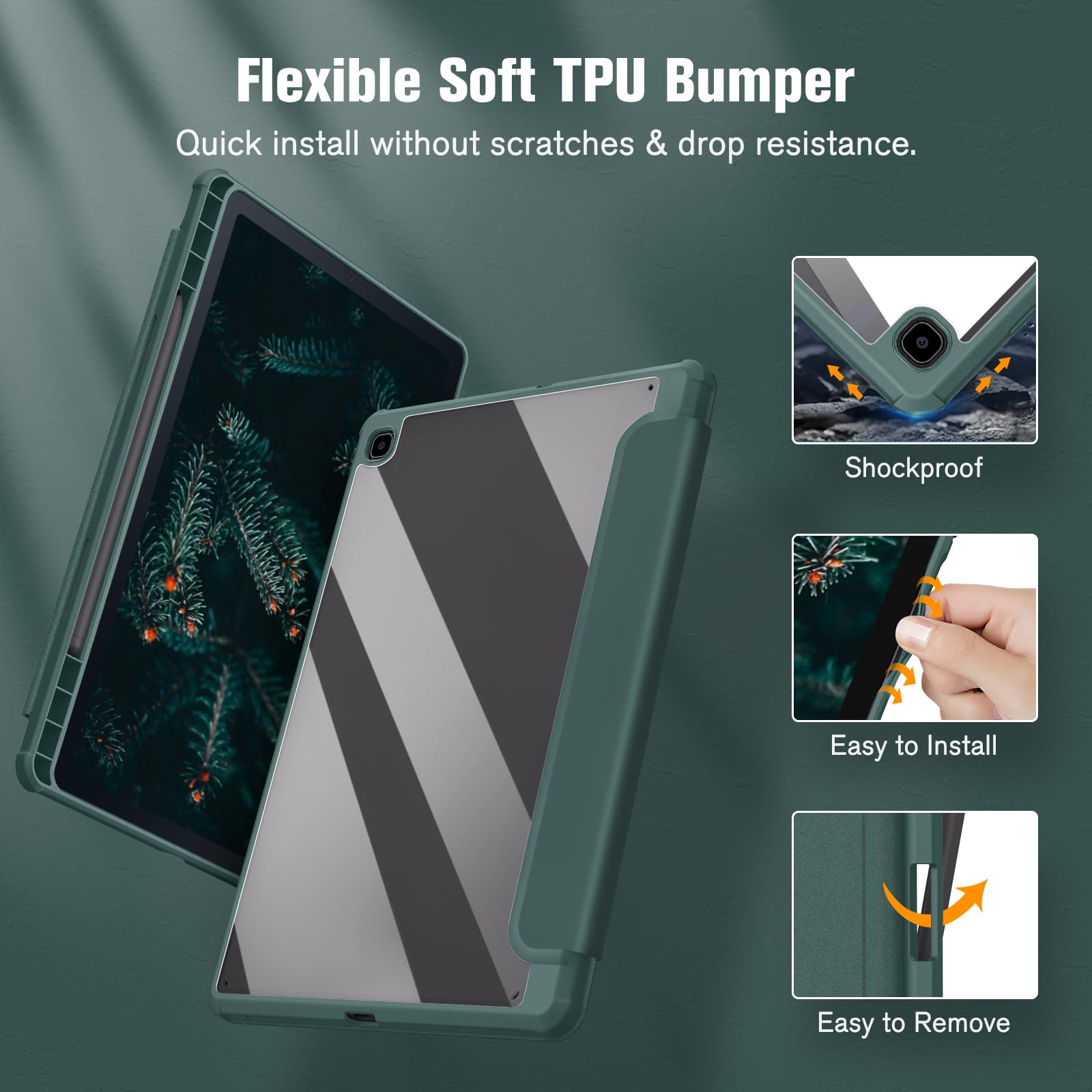 Foto 7 pulgar | Funda Fintie Hybrid Slim Para Samsung Galaxy Tab S6 Lite 10.4 - Venta Internacional.