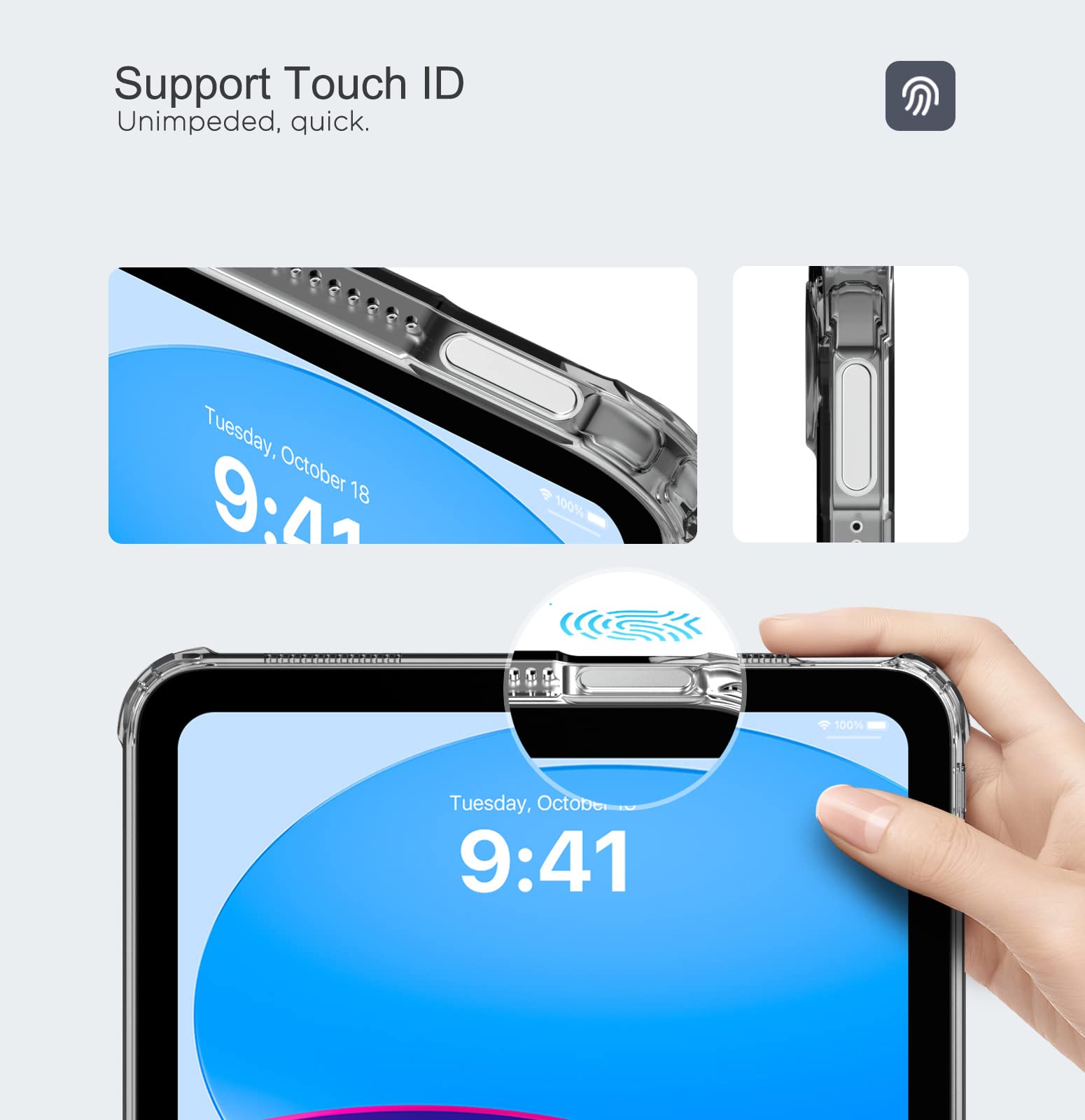 Foto 5 pulgar | Funda Para Tableta Moko Clear Para Ipad 11.ª Generación  11 Pulgadas/10.ª Generación  10.9 Pulgadas - Venta Intern