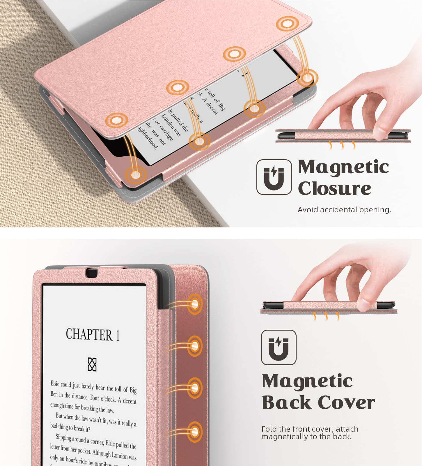 Foto 6 | Funda Moko Para Kindle Paperwhite 11.ª Generación 2021 En Oro Rosa - Venta Internacional.