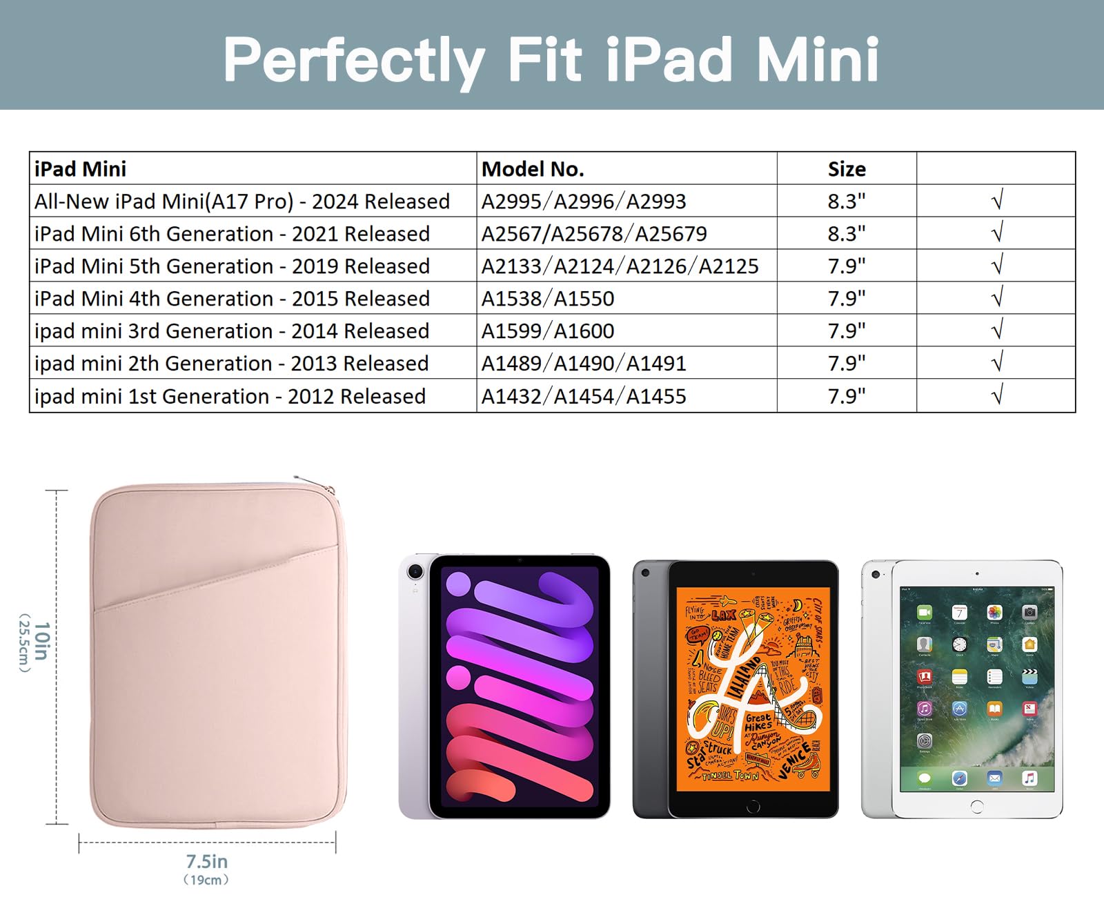 Foto 3 pulgar | Funda Para Tablet Timovo Para Ipad Mini 7/6/5/4/3/2/1 8-9 Pulgadas - Venta Internacional.