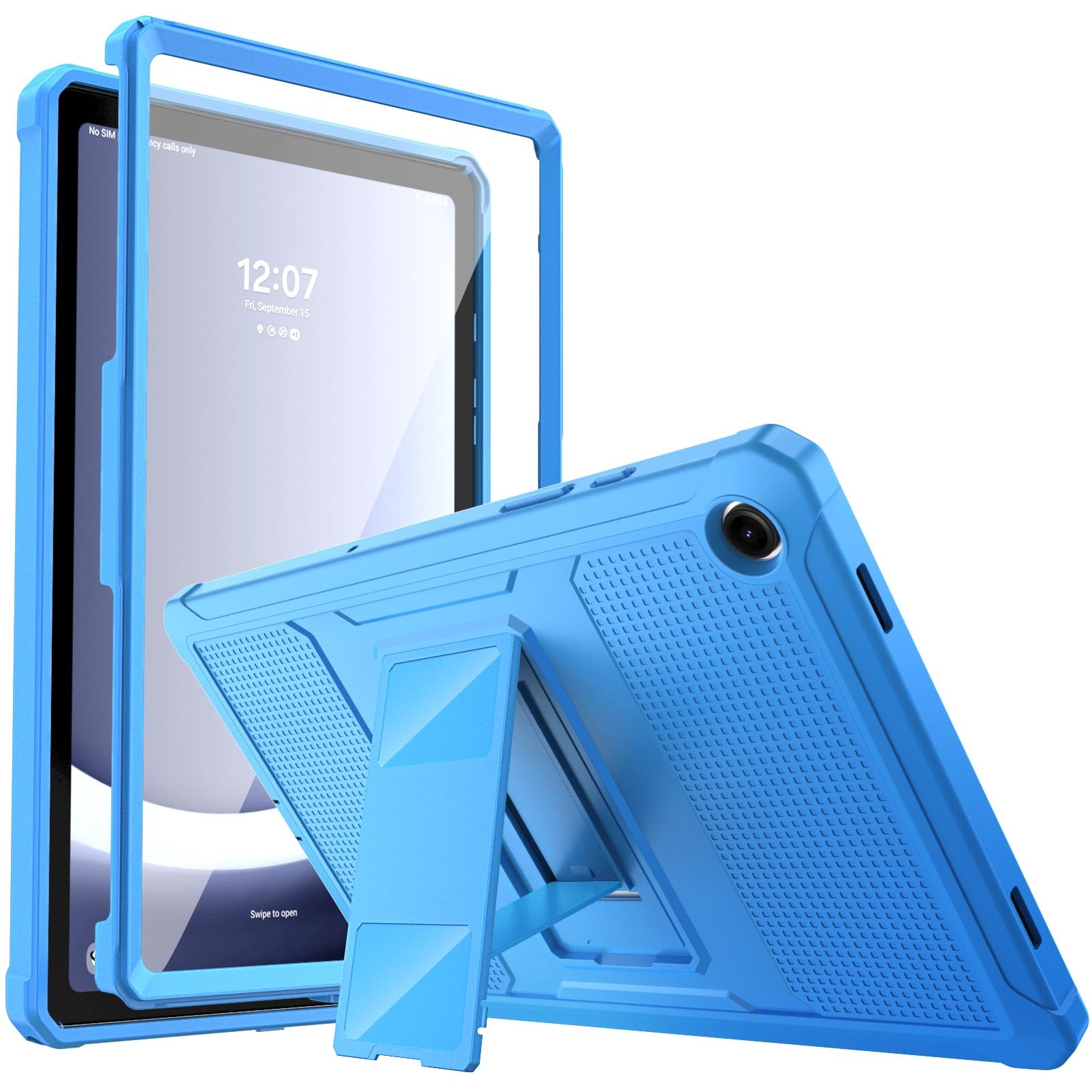 Funda Moko Resistente A Los Golpes Con Protector De Pantalla Para Galaxy Tab A9+ 11 2023  Azul - Venta Internacional.