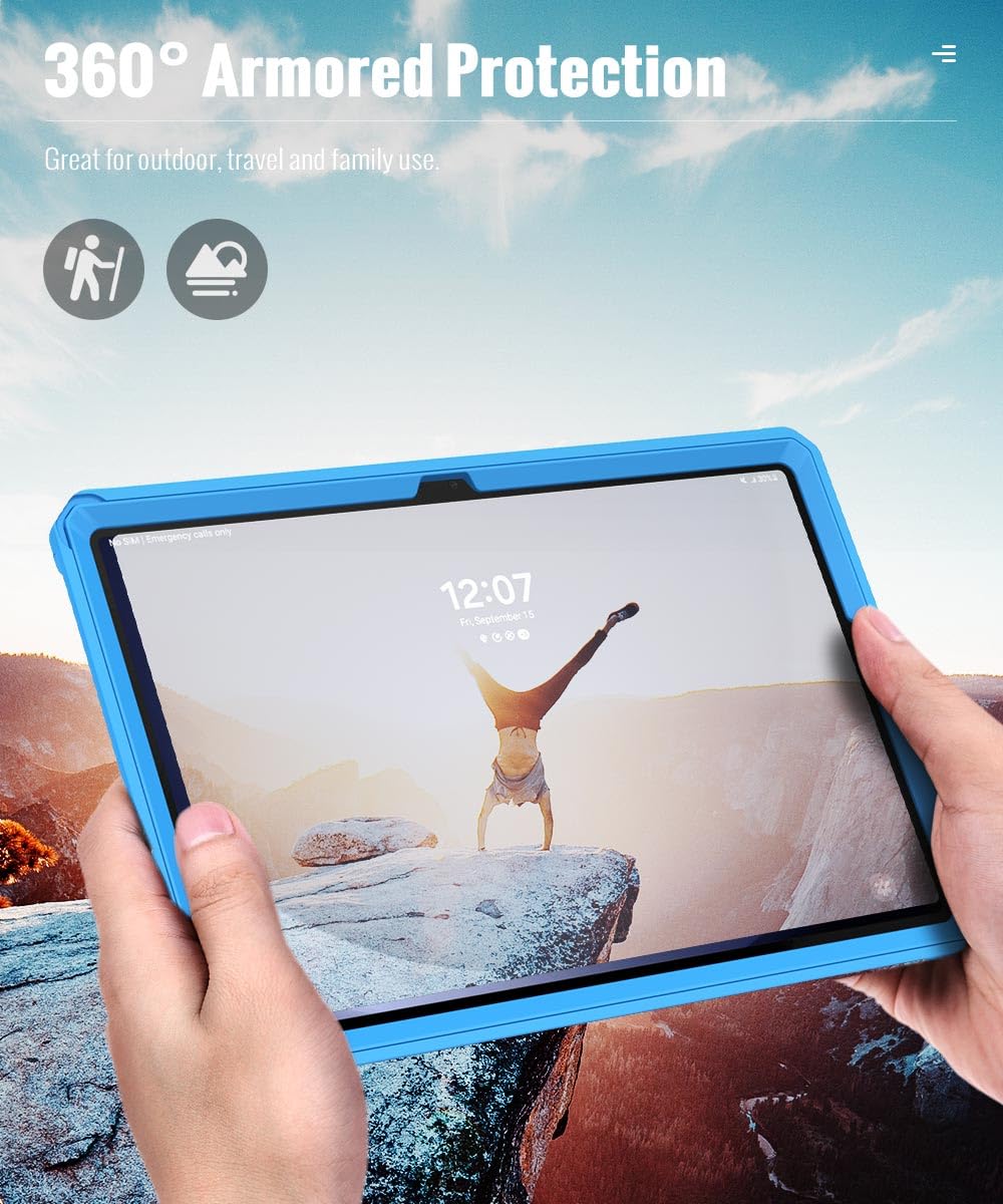 Foto 8 pulgar | Funda Moko Resistente A Los Golpes Con Protector De Pantalla Para Galaxy Tab A9+ 11 2023  Azul - Venta Internacional.