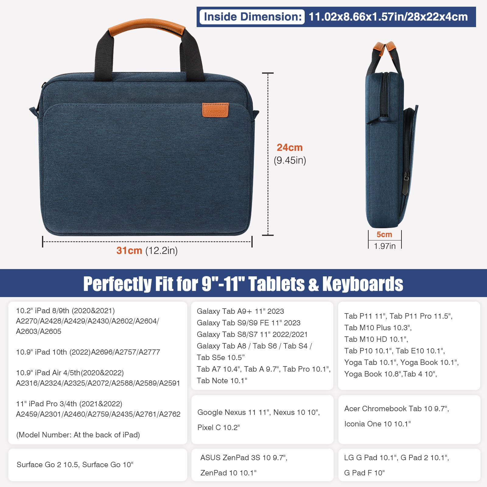 Foto 3 pulgar | Funda Para Tableta Moko Ipad Air M3 Indigo De 9-11 Pulgadas - Venta Internacional.