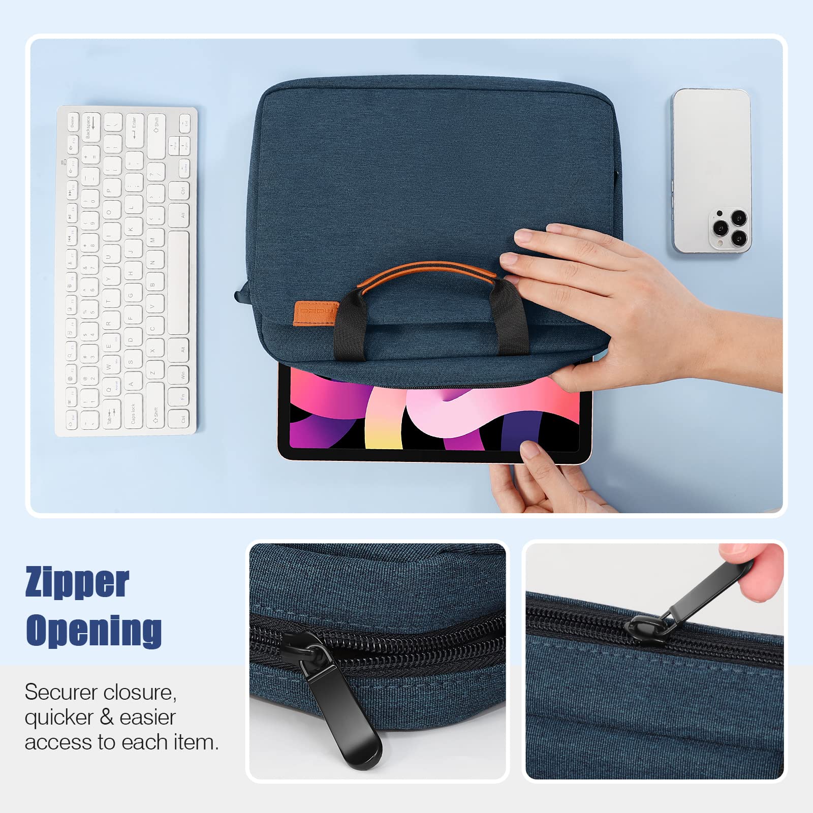 Foto 6 pulgar | Funda Para Tableta Moko Ipad Air M3 Indigo De 9-11 Pulgadas - Venta Internacional.