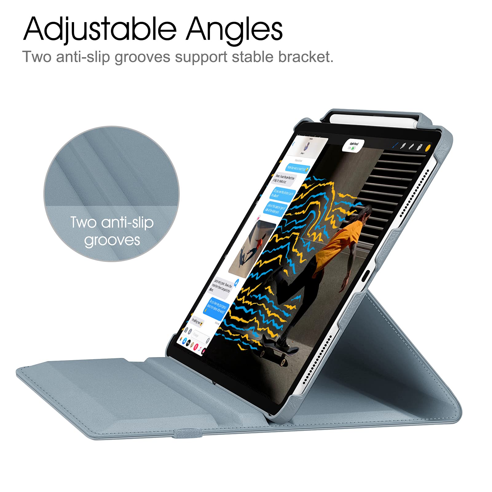 Foto 8 pulgar | Funda Giratoria Fintie Para Ipad Pro 12.9 6.ª Generación Con Soporte Para Lápices - Venta Internacional.