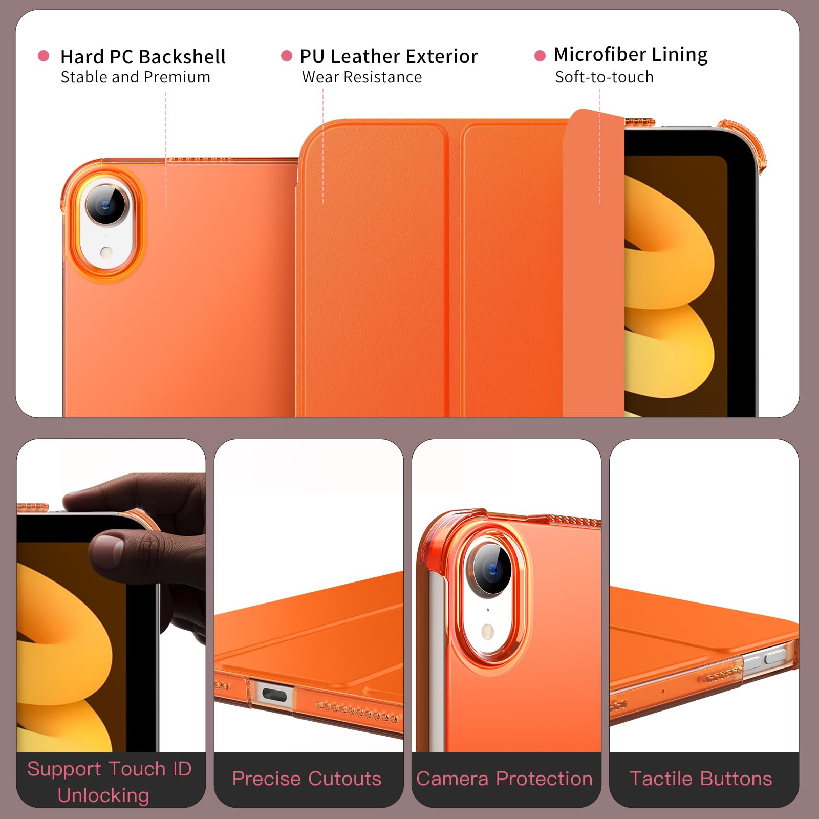 Foto 5 pulgar | Funda Moko Para Ipad Mini 7 (a17 Pro) 2024 Y Ipad Mini 6 2021 - Venta Internacional.