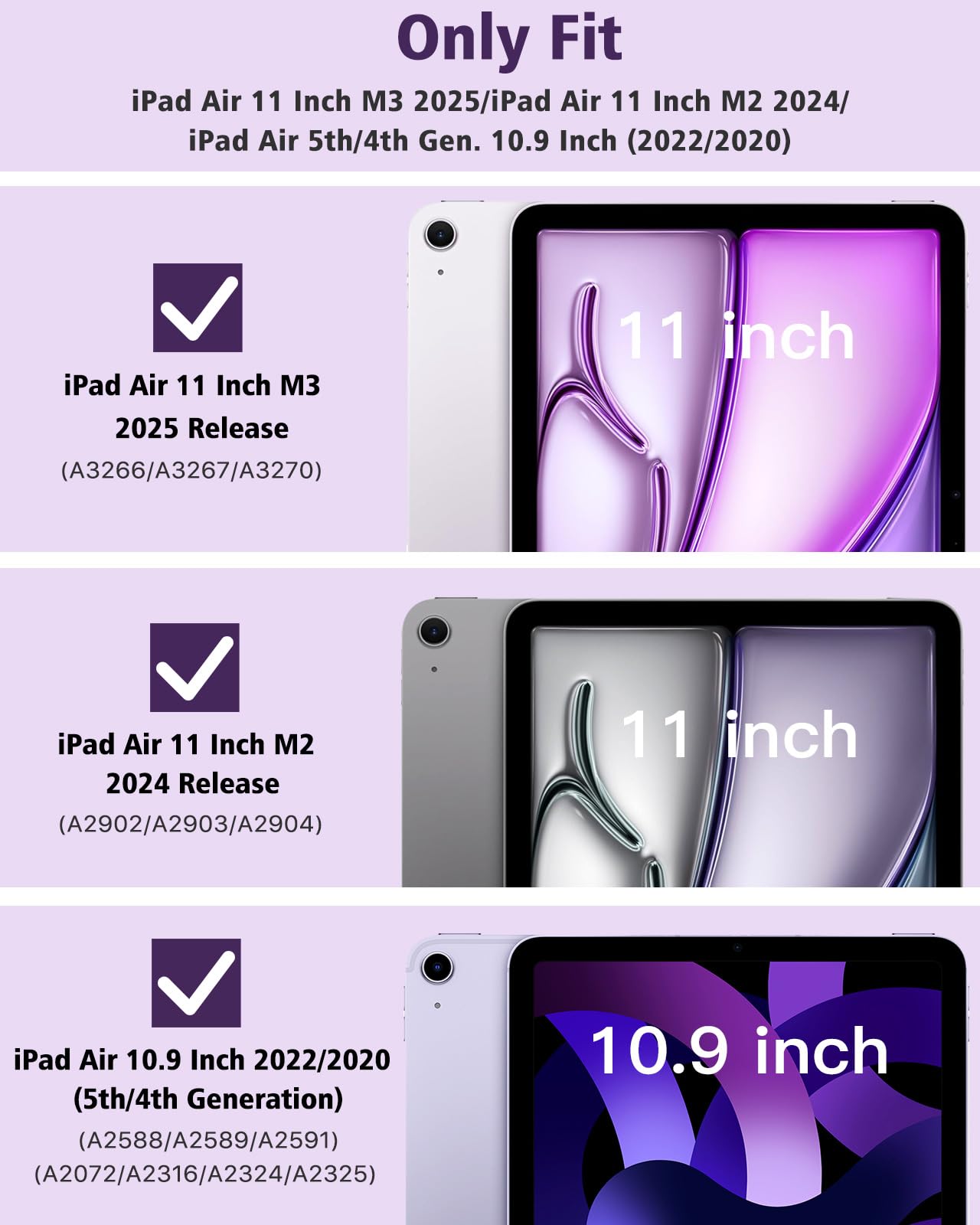 Foto 3 pulgar | Funda Para Ipad Air De 11 Pulgadas Timovo M3/m2-2025/2024 5.ª Y 4.ª Generación - Venta Internacional.