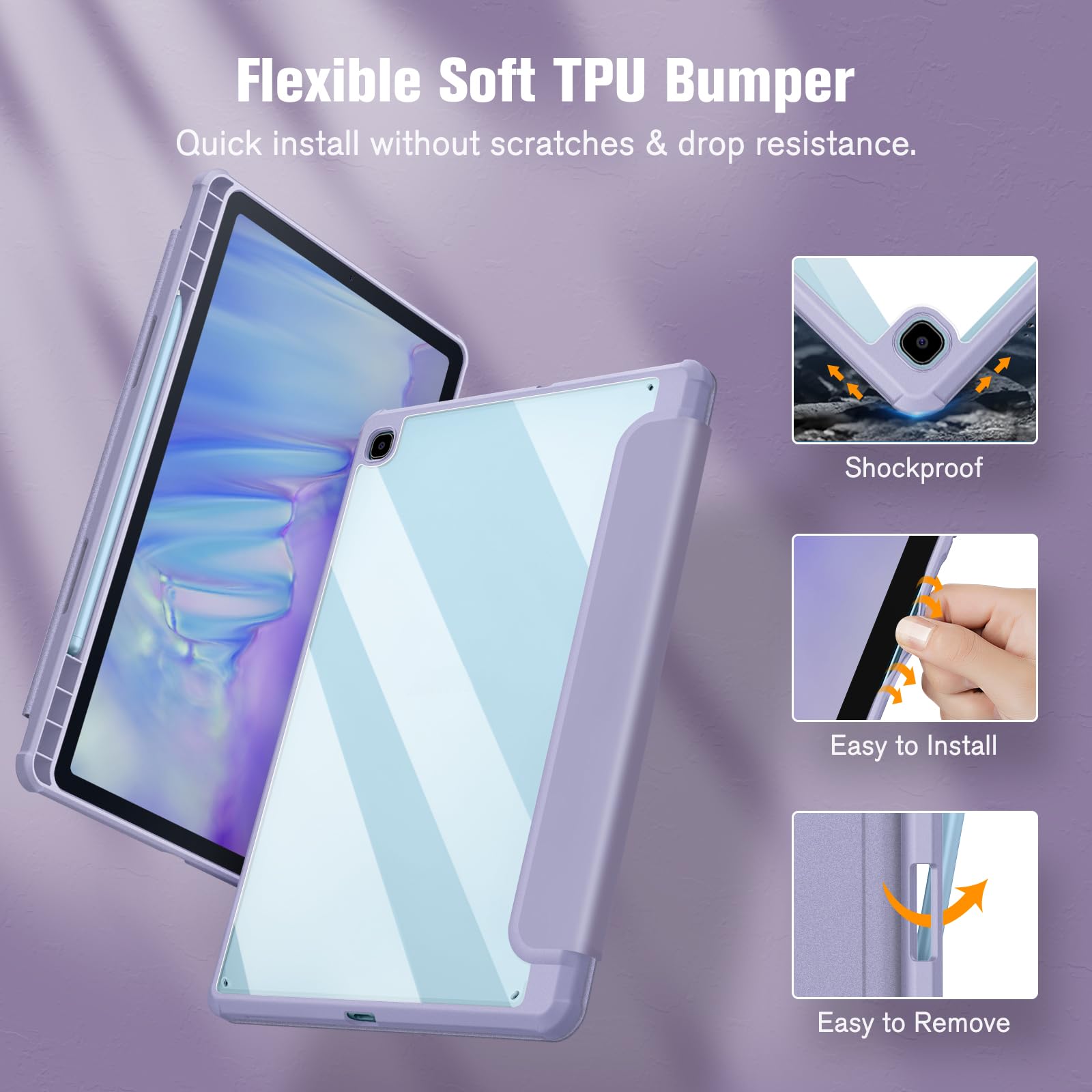 Foto 5 | Funda Fintie Hybrid Slim Para Samsung Galaxy Tab S6 Lite 10.4 - Venta Internacional.