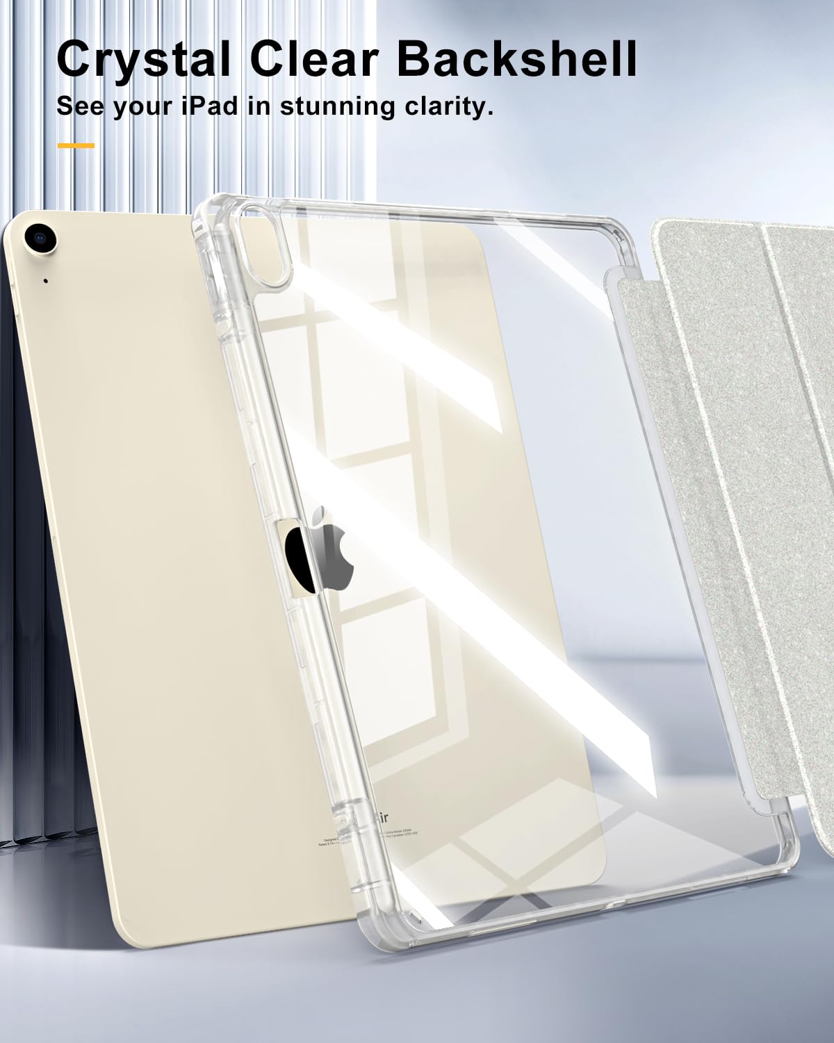 Foto 6 | Funda Timovo Para Ipad Air De 13 Pulgadas Con Soporte Para Lápices  Color Blanco Brillante - Venta Internacional.