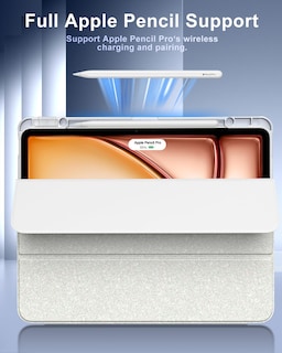Foto 7 | Funda Timovo Para Ipad Air De 13 Pulgadas Con Soporte Para Lápices Color Blanco Brillante - Venta Internacional.