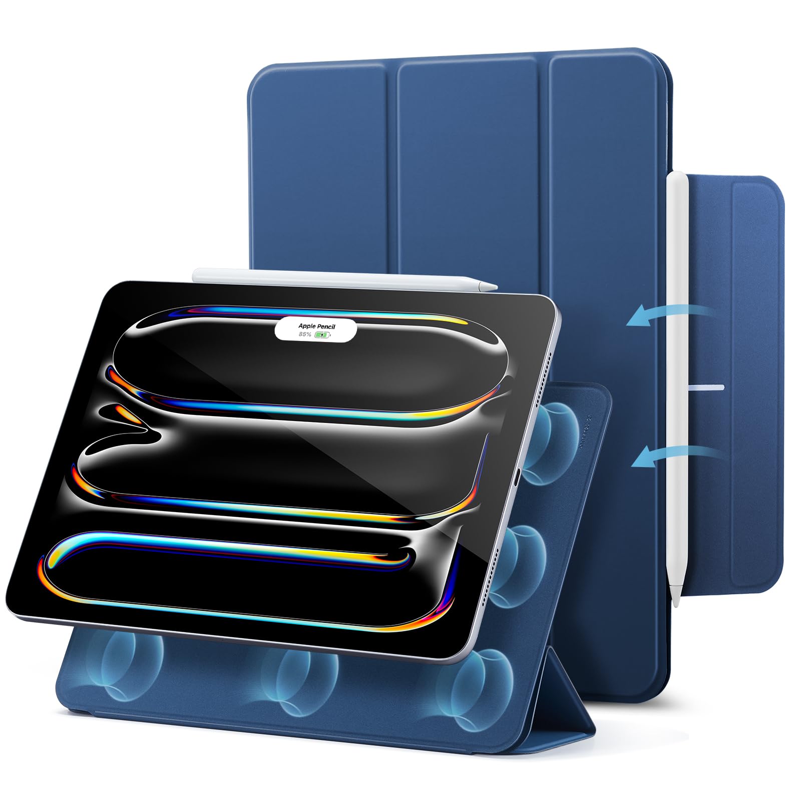 Funda Esr Rebound Series Para Ipad Pro 13 M4 (2024)  Color Azul Marino - Venta Internacional.